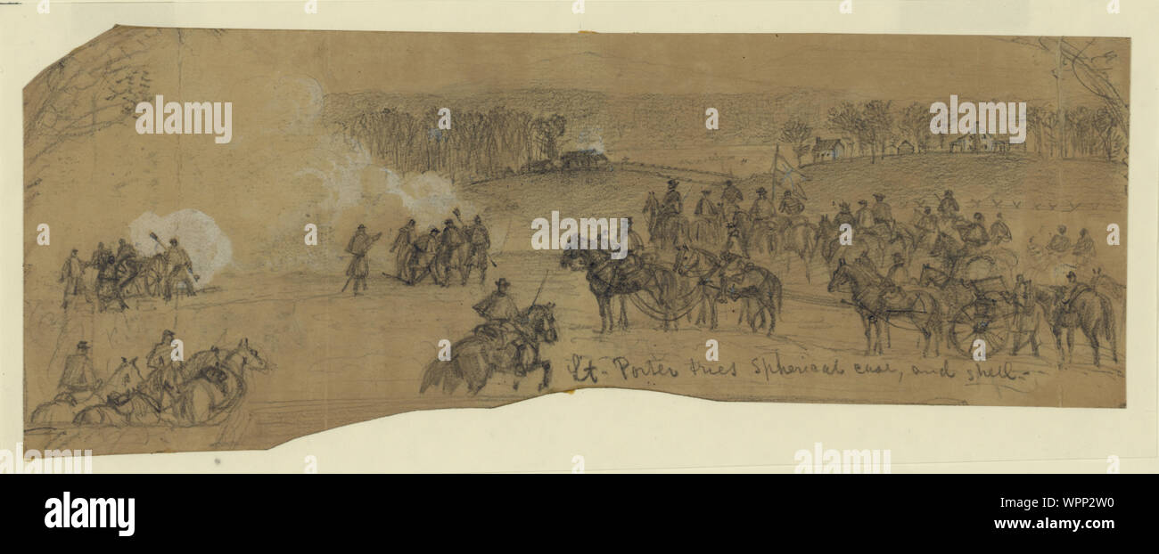 Lt. Porter Cerca caso sferico e shell Foto Stock