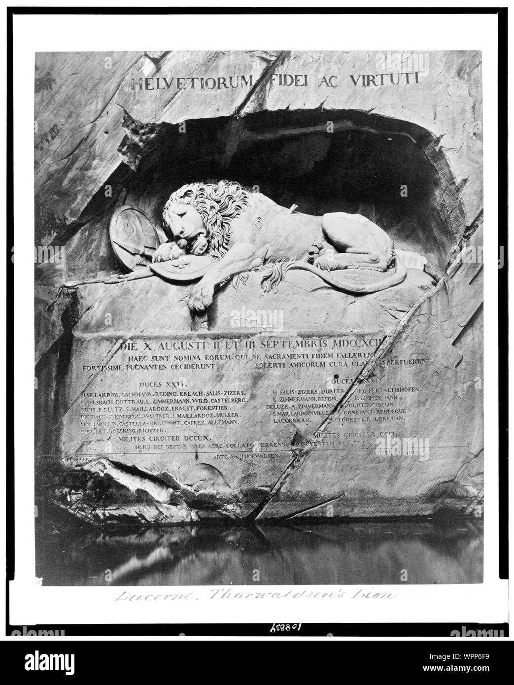 Lucerna. Thorwaldsen di Lion Foto Stock