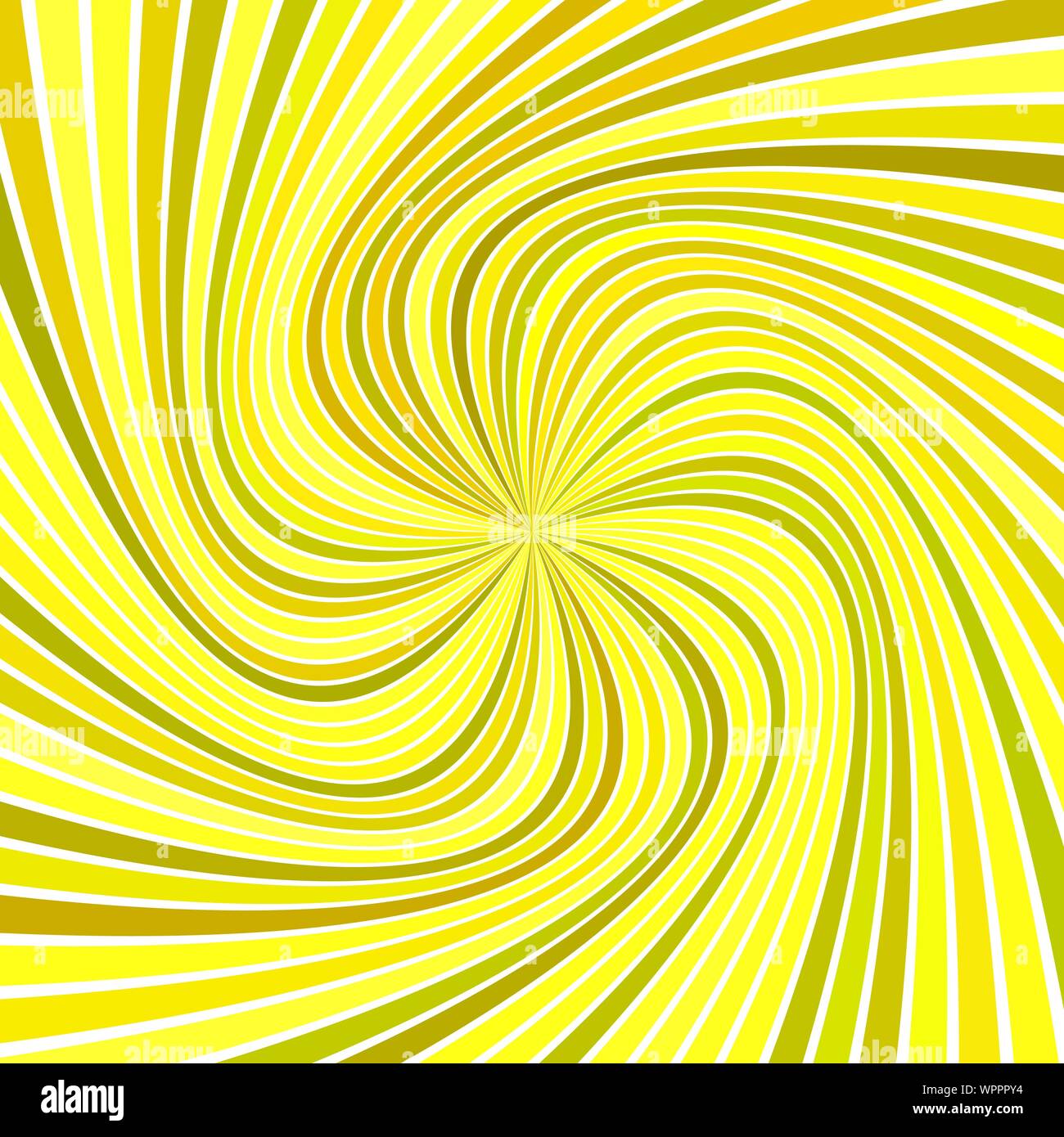 Giallo astratta spirale ipnotica ray sfondo stripe - illustrazione vettoriale Illustrazione Vettoriale