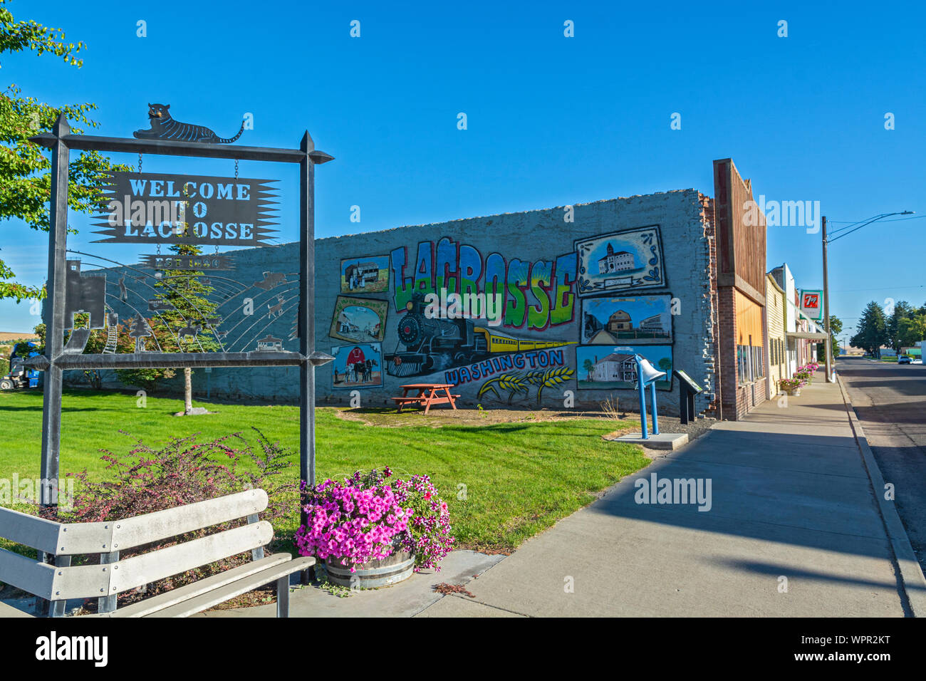 Washington, Regione Palouse, La Crosse, downtown Foto Stock