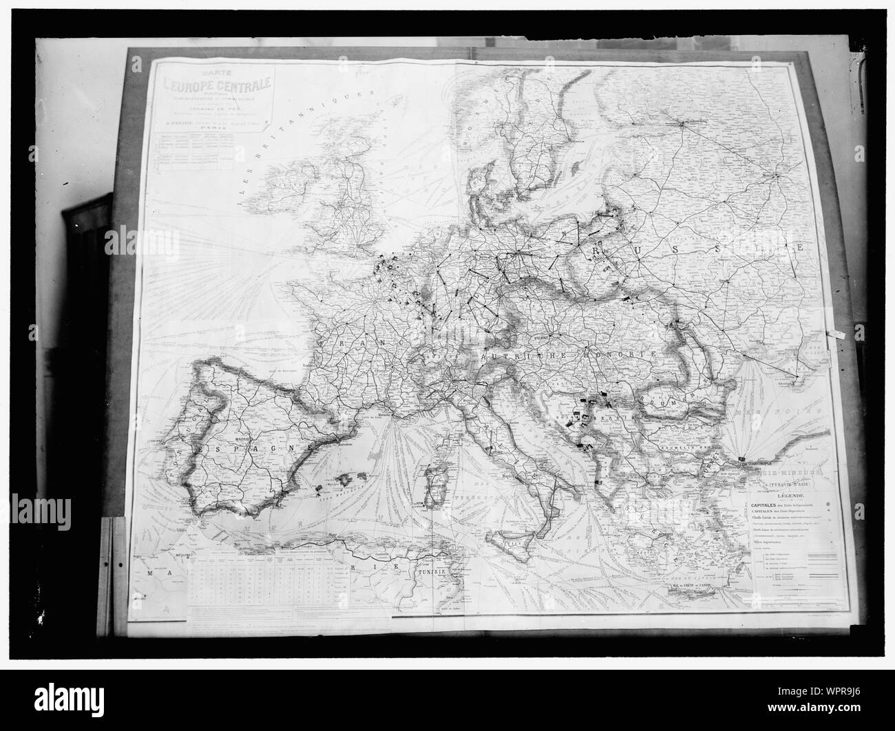 MAPPA DI EUROPA Foto Stock