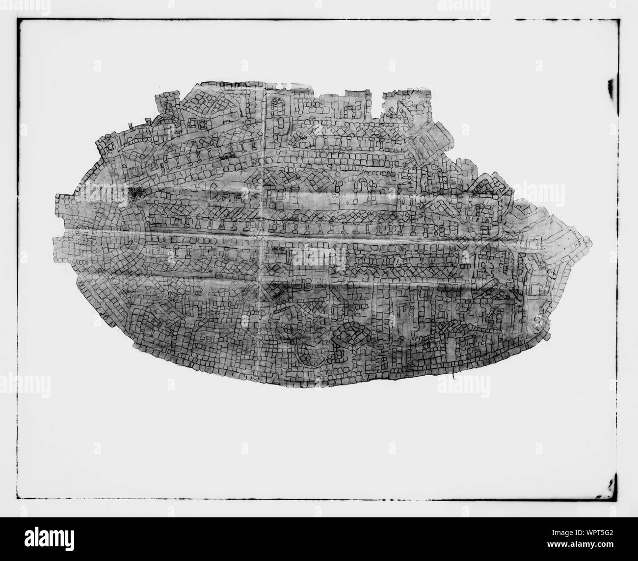 Madeba mappa mosaico di Gerusalemme Foto Stock