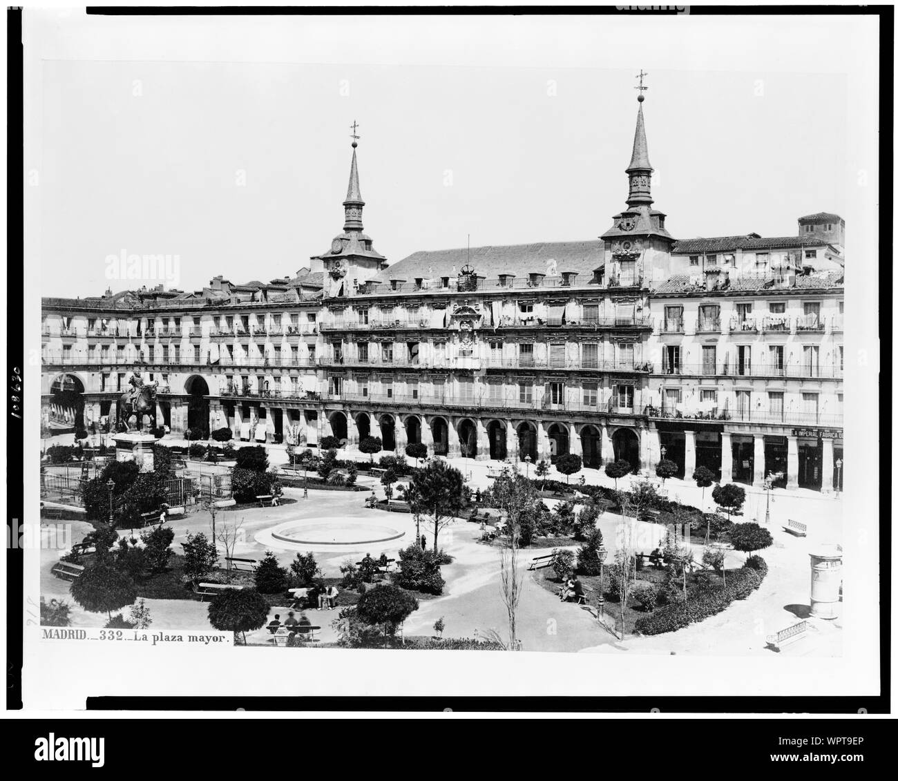 Madrid. La plaza mayor Foto Stock