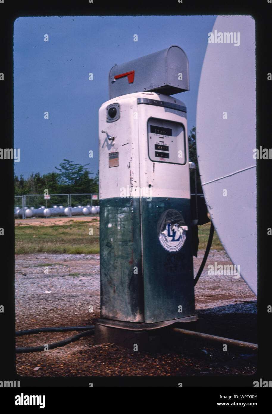 Casella di posta elettronica della pompa a gas, Demopolis, Alabama Foto Stock