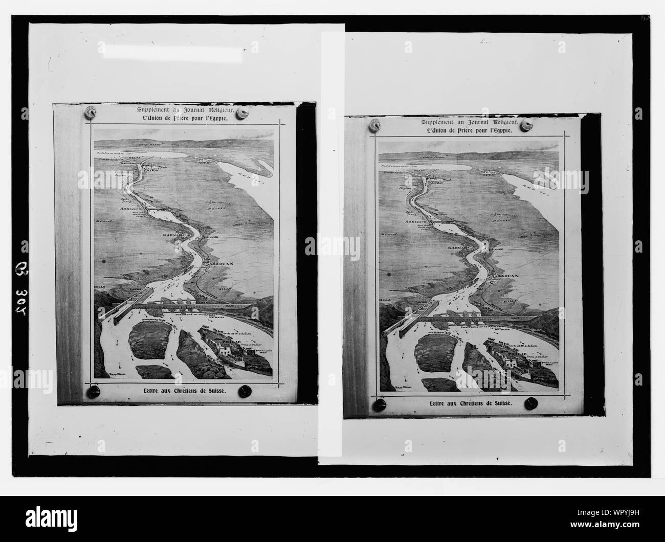 Carte, piani, restauri, ecc. Mappa di Egitto Foto Stock