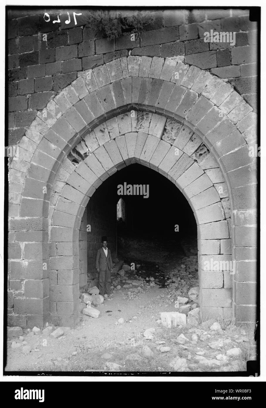 Margab Castello. Entrata al castello cercando in Foto Stock