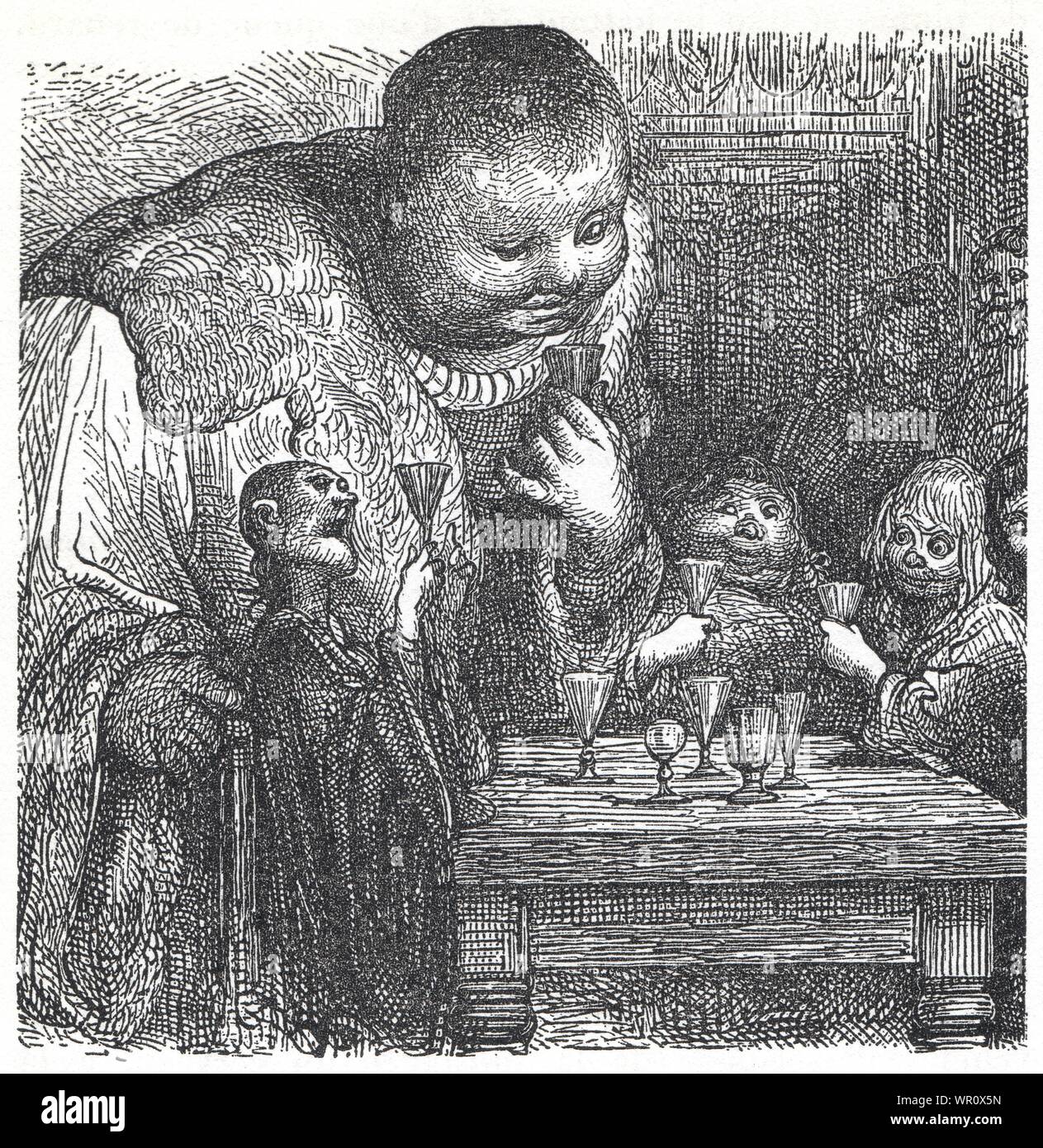 Gustave Doré. Gargantua. Éducation Foto Stock