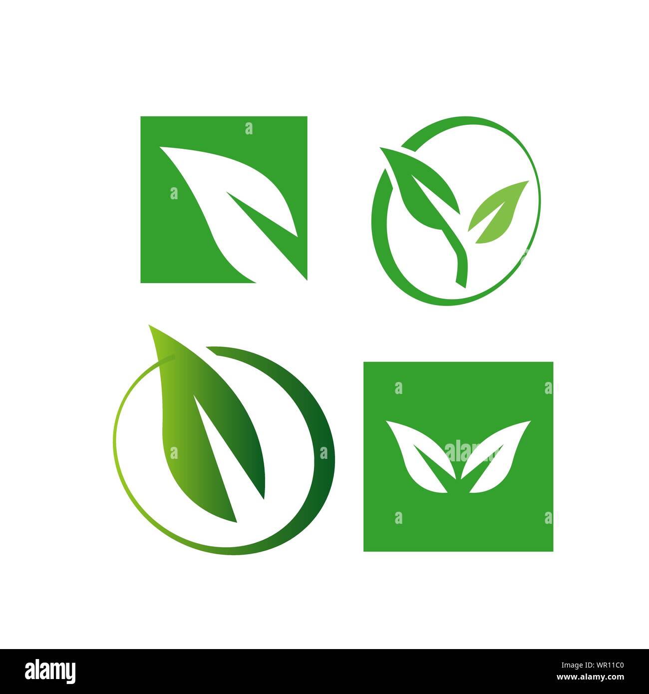 Eco logo verde. eco friendly illustrazione vettoriale di un icona dal punto di vista ambientale Illustrazione Vettoriale
