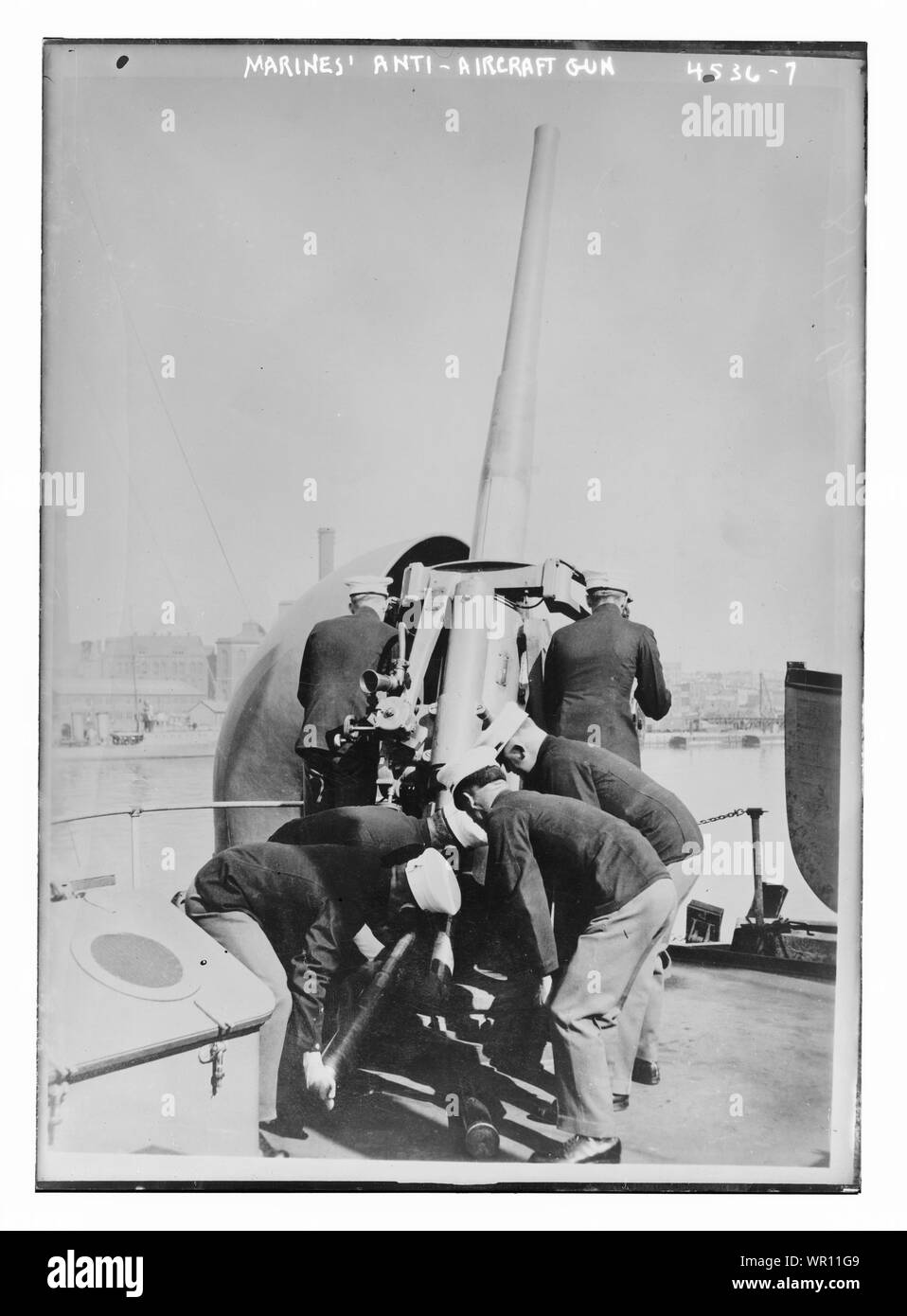 Marines' anti-aerei pistola Foto Stock