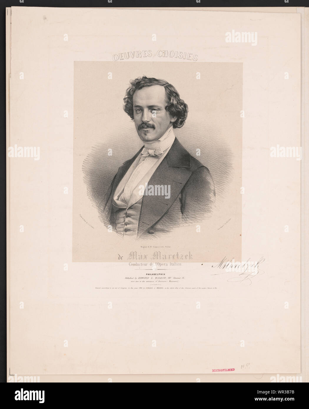 Max Maretzek, conducteur de l'opera Italien Foto Stock