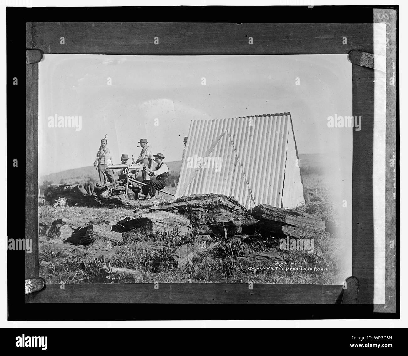 Maxim. Gauarding [sic] la strada di Pretoria Foto Stock