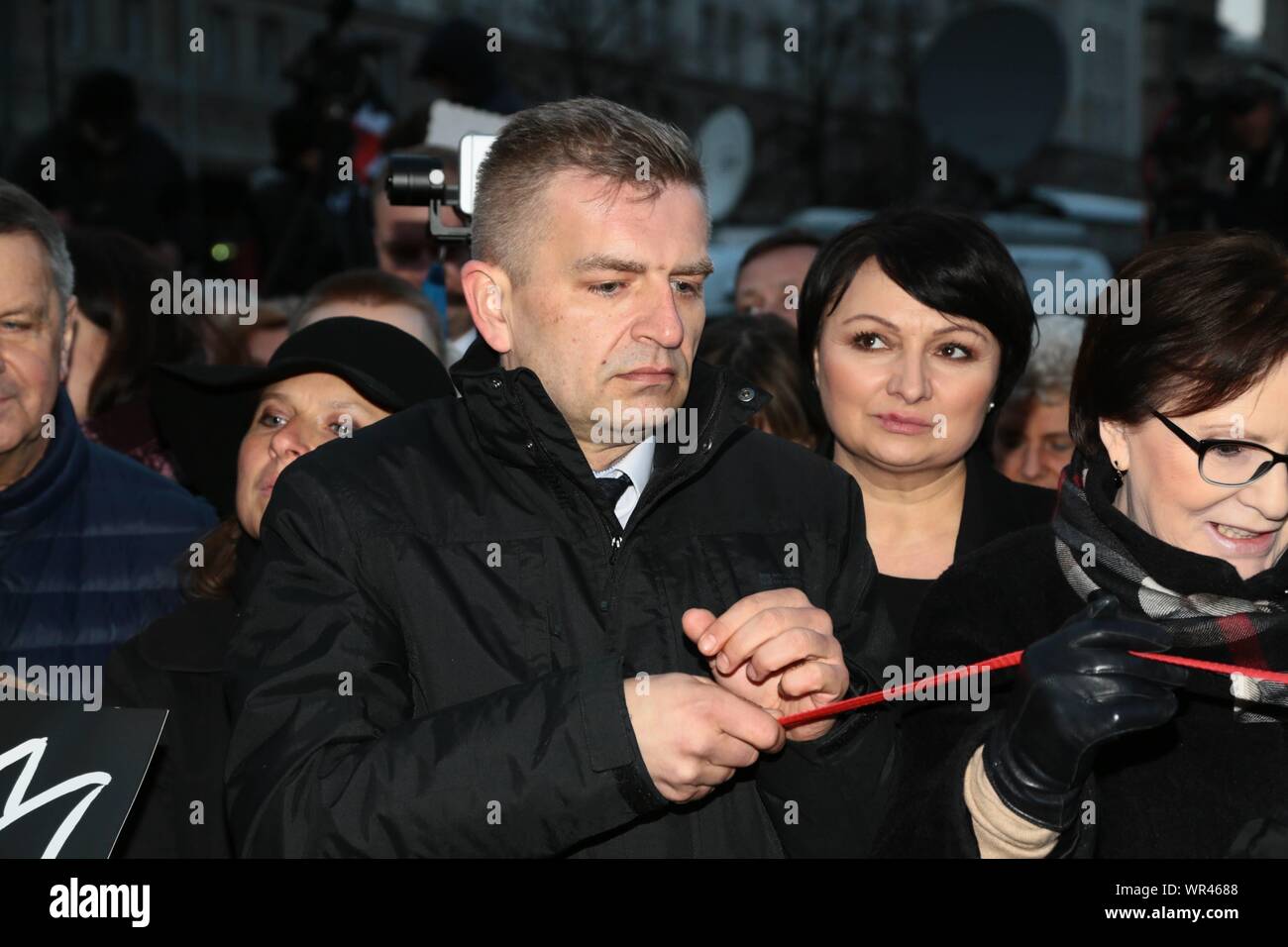 Lo sciopero nazionale delle donne sotto lo slogan "solidarietà è la nostra arma' come una risposta al paese la situazione politica attuale - finale dell 8 marzo 2 Foto Stock