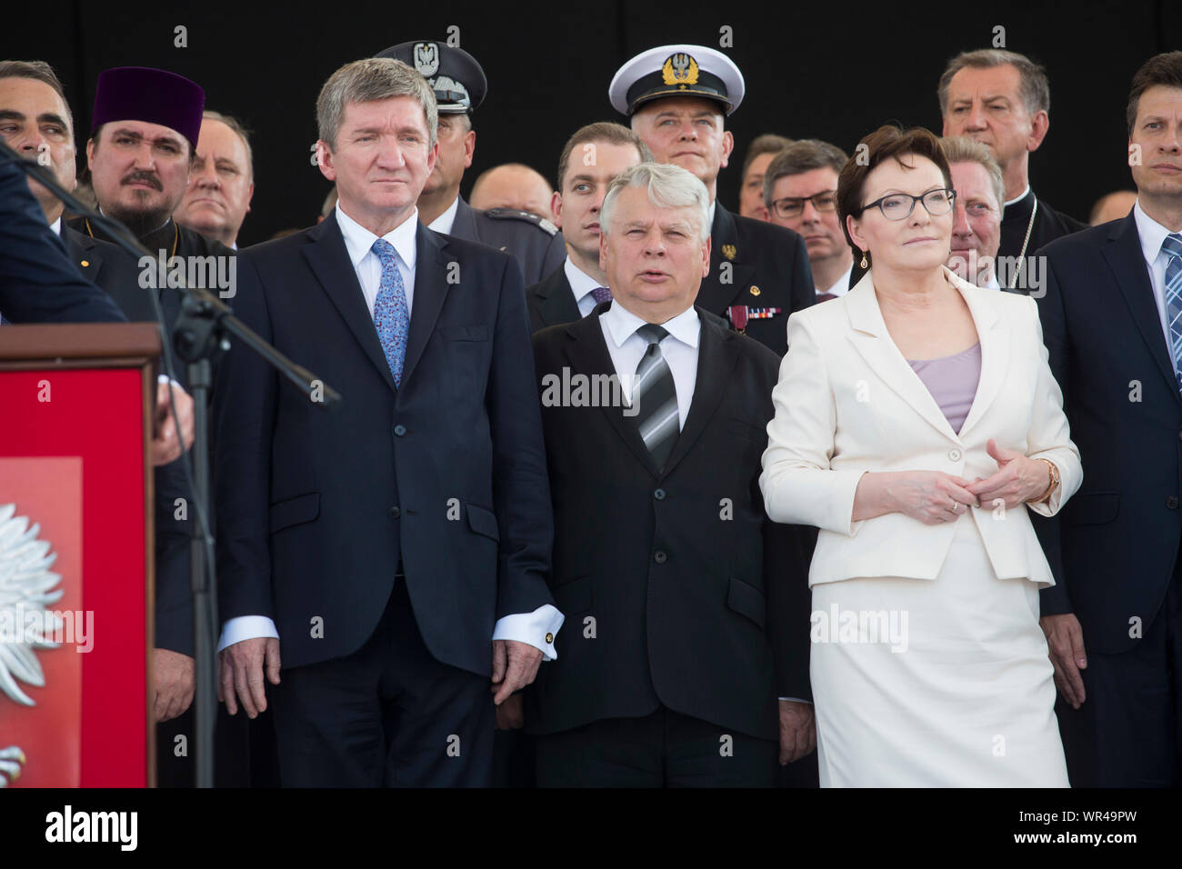 Il 6 agosto 2015 Varsavia, inaugurazione presidenziale in Polonia: Andrzej Duda prestato giuramento come nuovo presidente polacco. Cerimonia presso il maresciallo Jozef Pi³sudski Squar Foto Stock