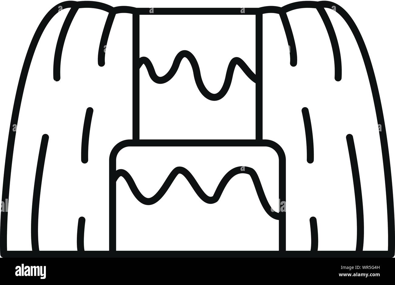 Cascata di icona di caduta. Profilo di caduta a cascata icona vettore per il web design isolato su sfondo bianco Illustrazione Vettoriale