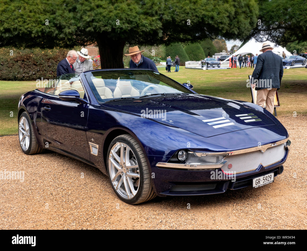 2019 Touring Superleggera Sciadipersia Cabriolet a Hampton Court Concours 2019 Foto Stock