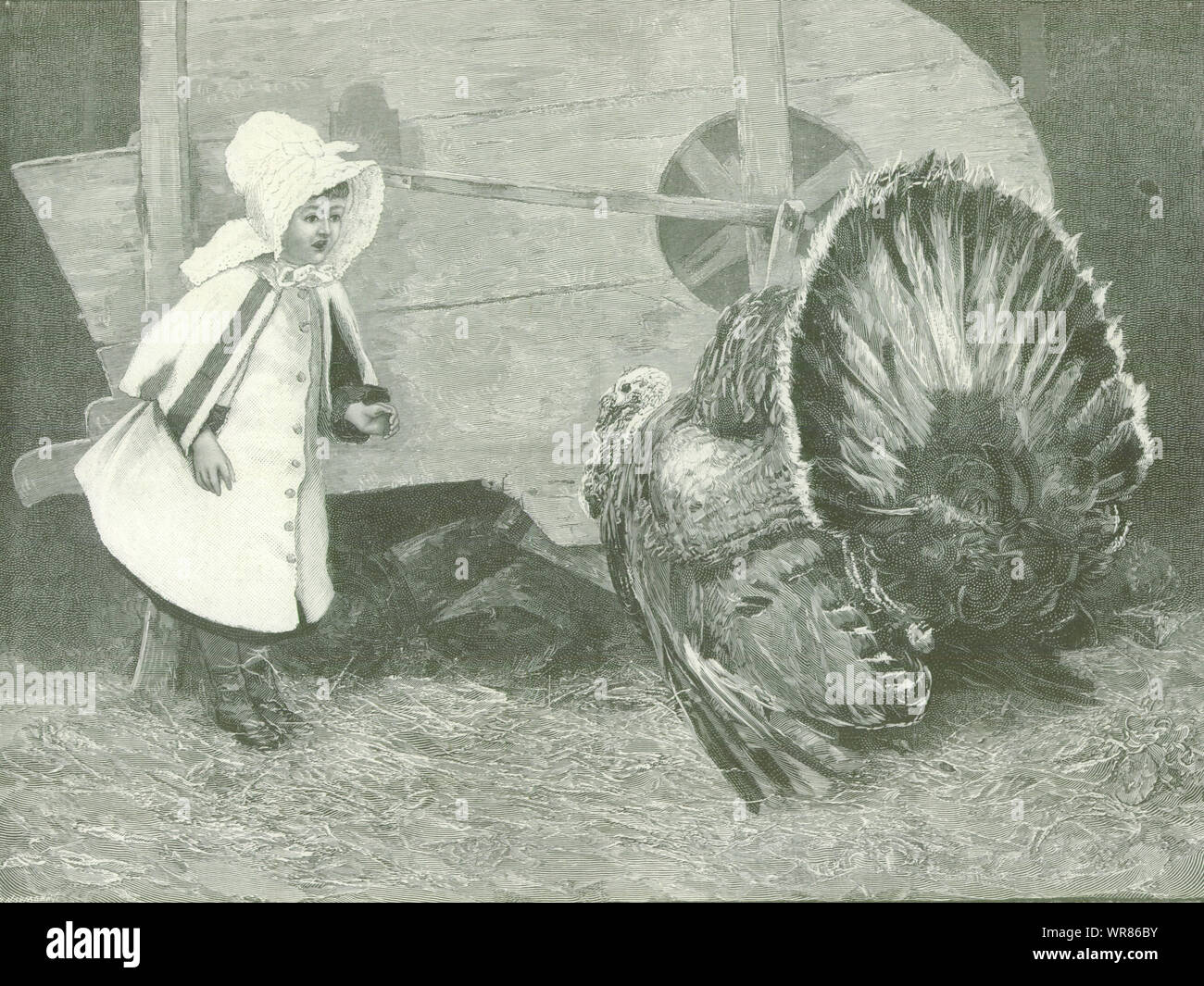 Lo scambio di complimenti: "Un buon Natale a voi". I bambini. La Turchia 1888 Foto Stock