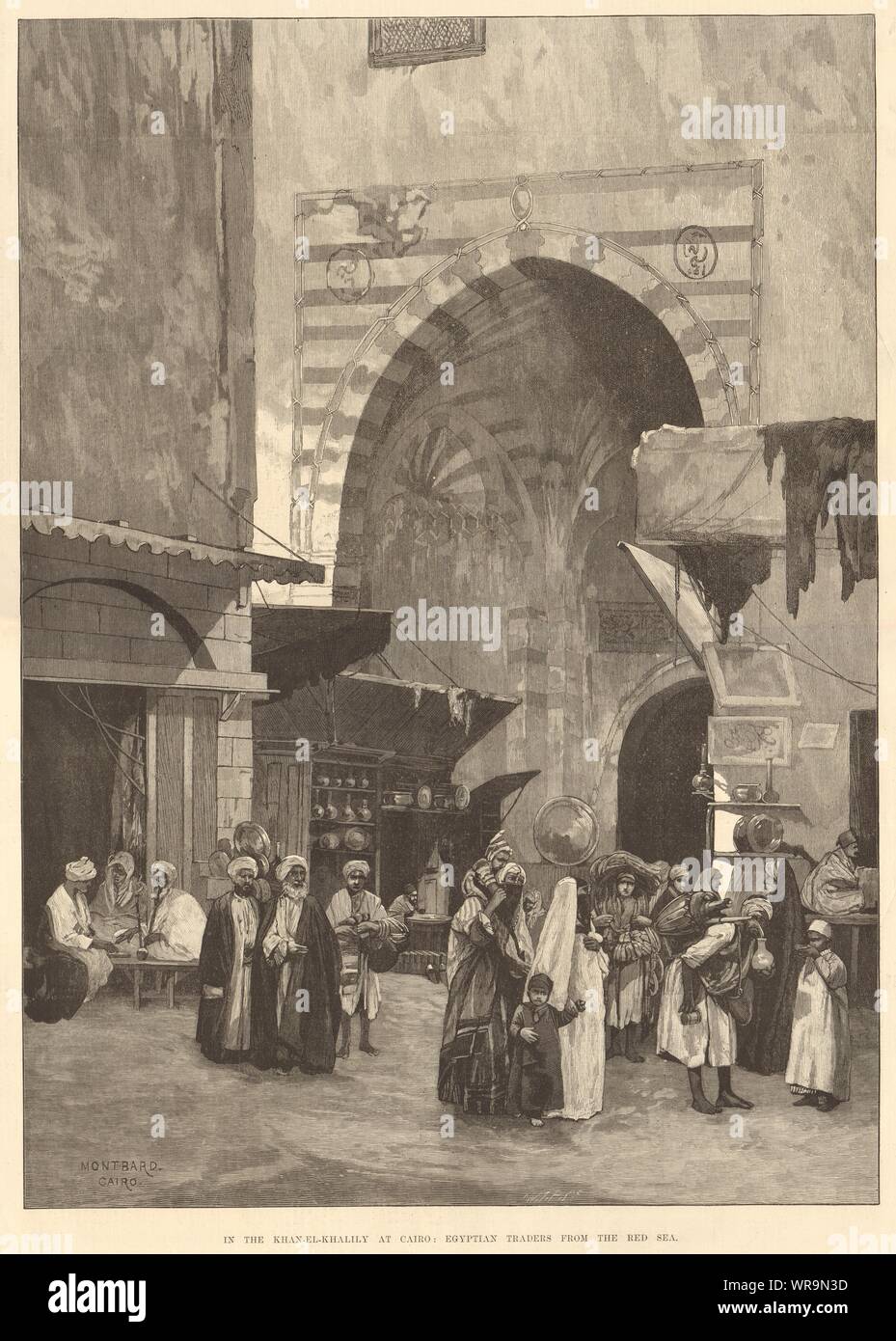 In Khan-el-Khalily al Cairo: egiziana operatori dal Mare Rosso 1882 Foto Stock