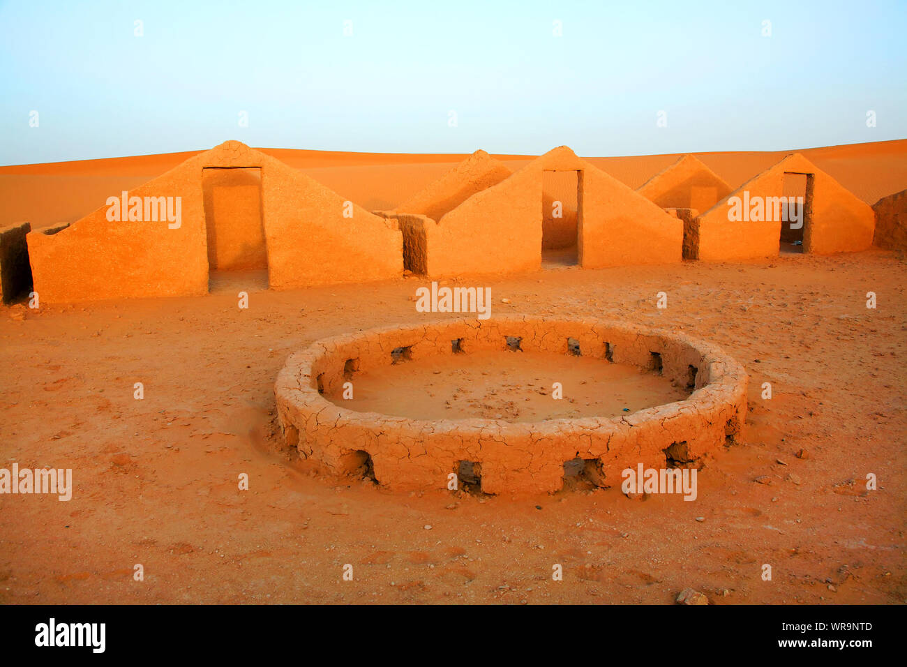Struttura costruita nel deserto Foto Stock