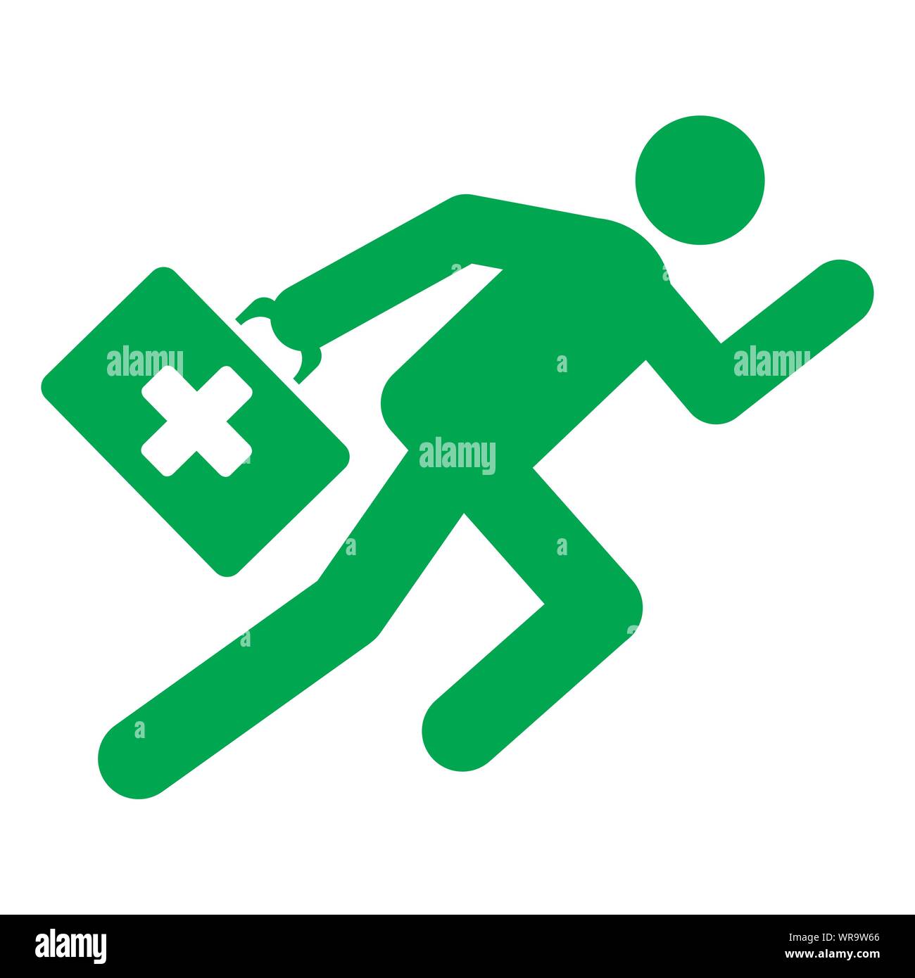 uomo in corsa pronto soccorso Illustrazione Vettoriale