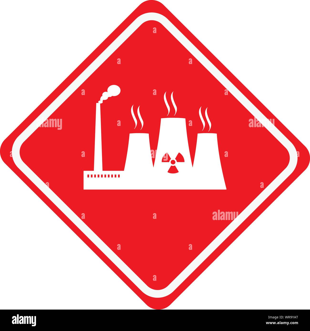 Termica, reattore, struttura icona, cartello, vettore Illustrazione Vettoriale