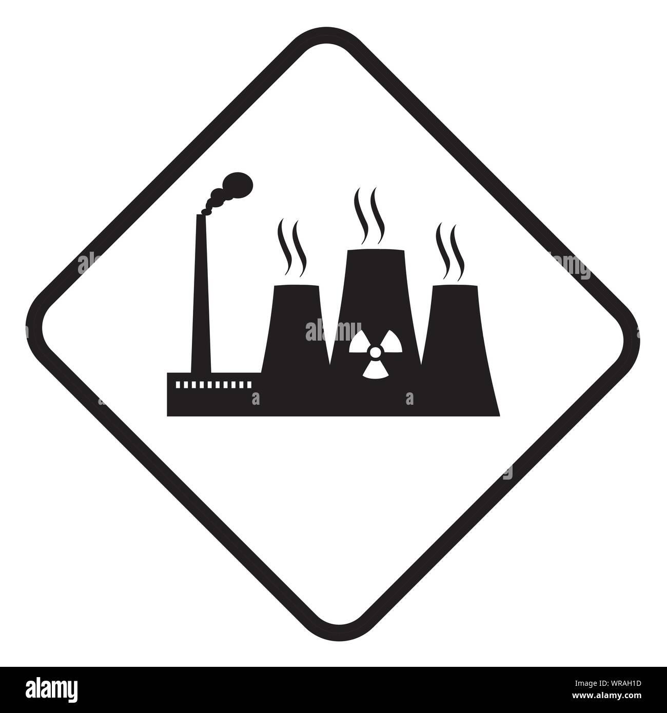Termica, reattore, struttura icona, cartello, vettore Illustrazione Vettoriale