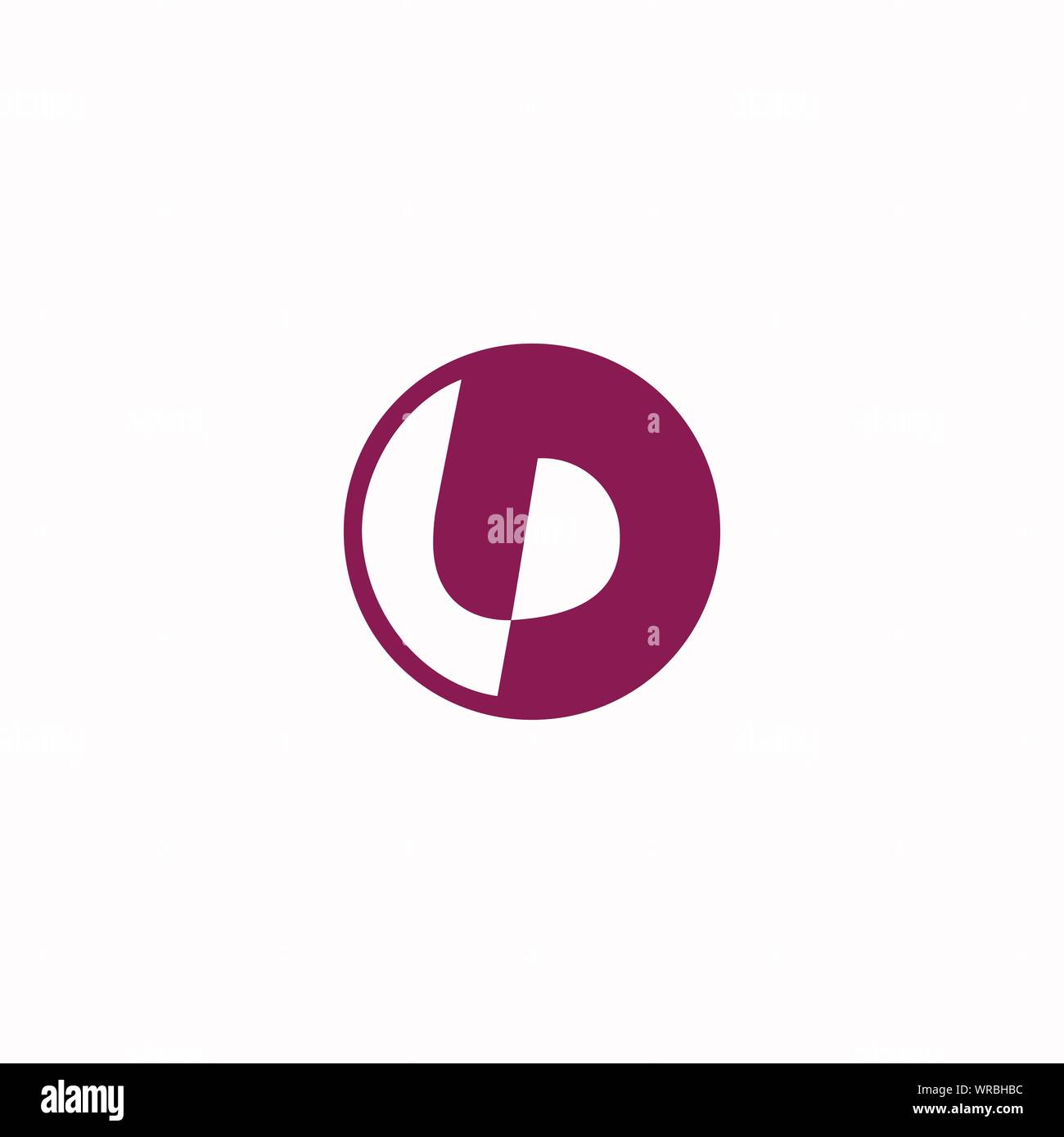 Vettore concetto minimale per astratta icona logo lettera D. Logo digitale del modello di progettazione Illustrazione Vettoriale