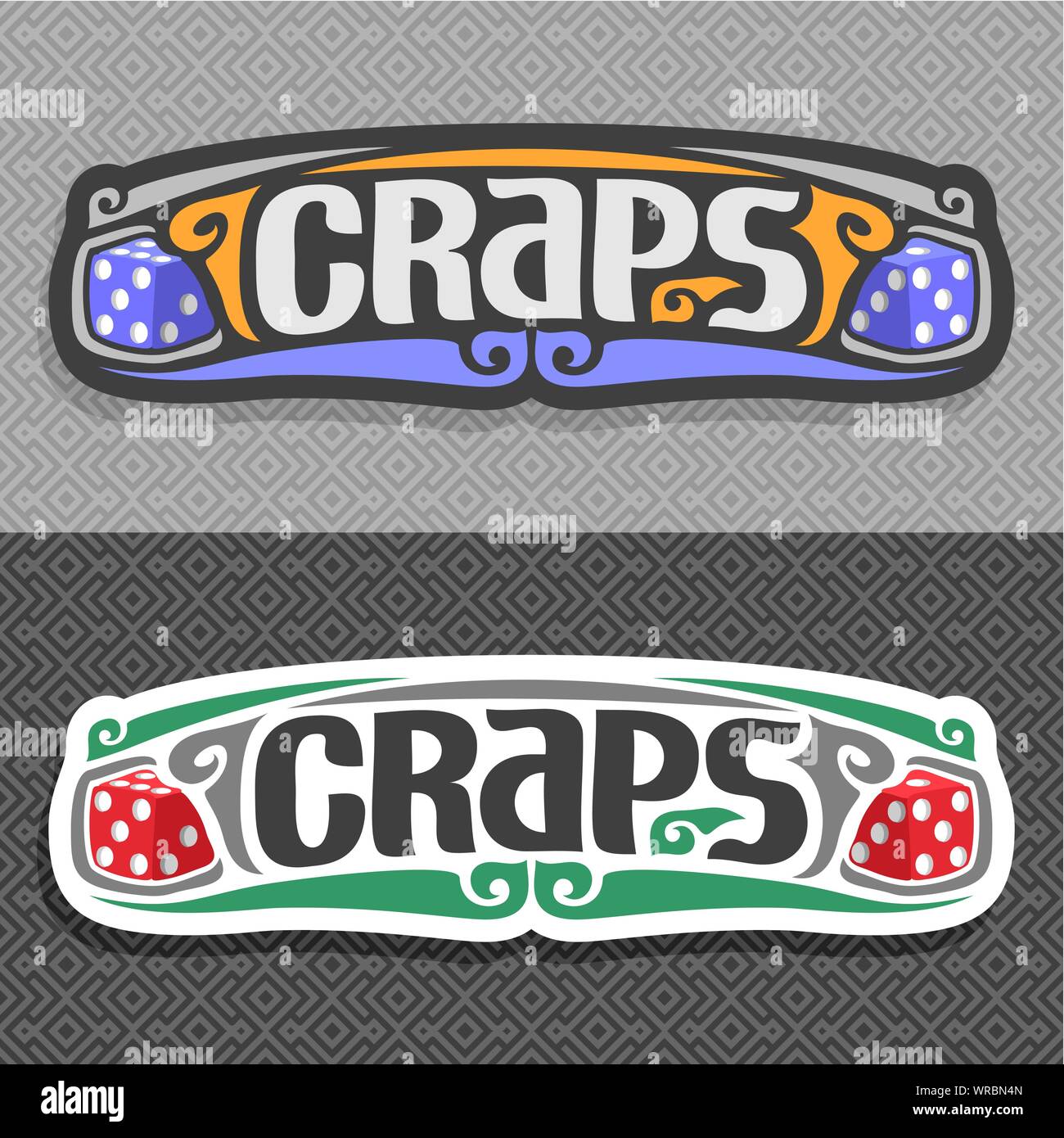 Il logo del vettore di Craps gamble Illustrazione Vettoriale