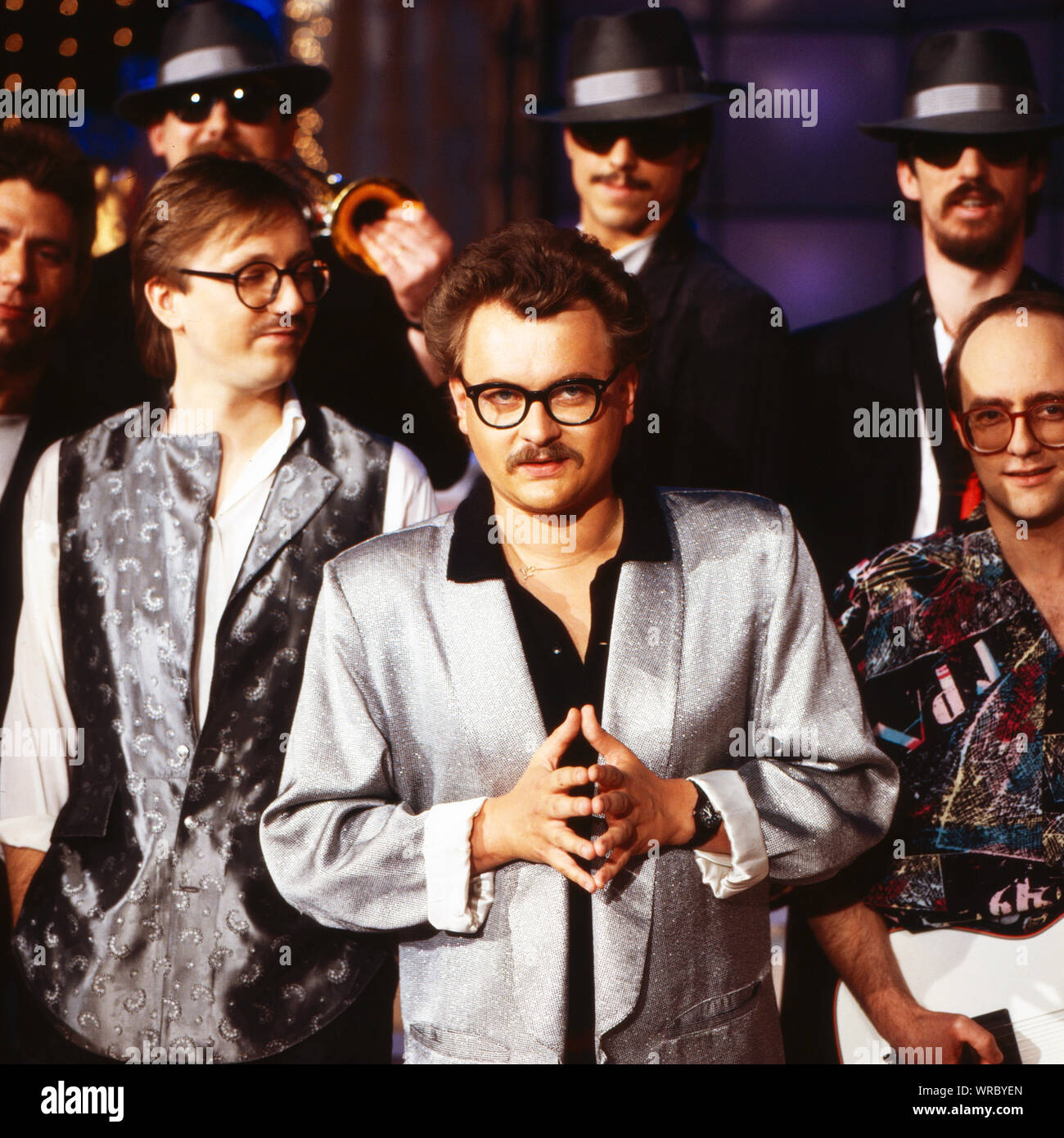 Heinz Rudolf Kunze, deutscher Rockmusiker, Deutschland 1986. Tedesco roccia cantante e musicista Heinz Rudolf Kunze, Germania 1986. Foto Stock