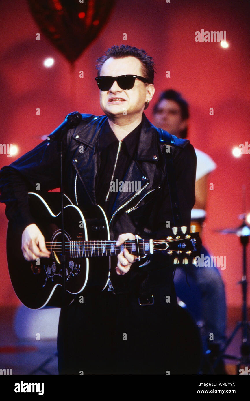 Heinz Rudolf Kunze, deutscher Rockmusiker, Deutschland 1992. Tedesco roccia cantante e musicista Heinz Rudolf Kunze, Germania 1992. Foto Stock