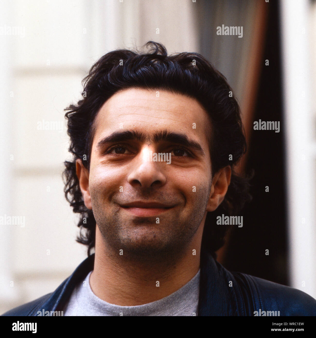 Hanif Kureishi, britischer Schriftsteller und direttore cinematografico, Deutschland 1985. British autore e regista cinematografica Hanif Kureishi, Germania 1985. Foto Stock