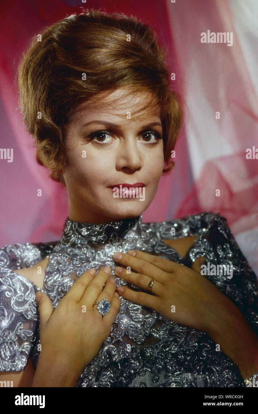 Eva Bartok, ungarisch britische Schauspielerin, Deutschland frühe 1960er Jahre. Ungherese British attrice Eva Bartok, Germania primi 1960s. Foto Stock