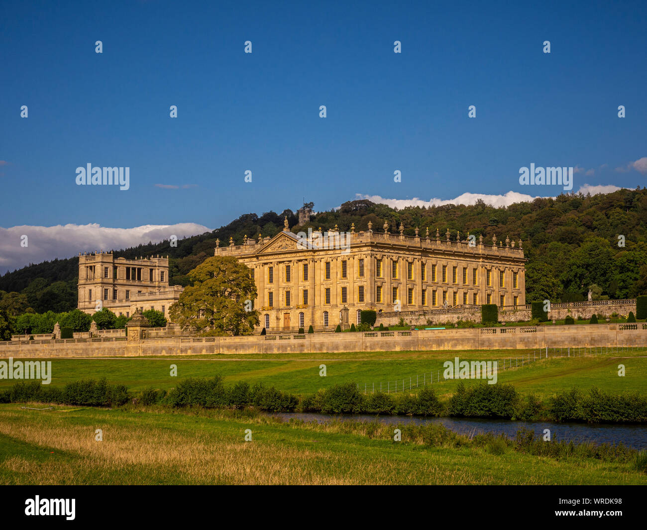 Chatsworth House, Derbyshire, Regno Unito Foto Stock