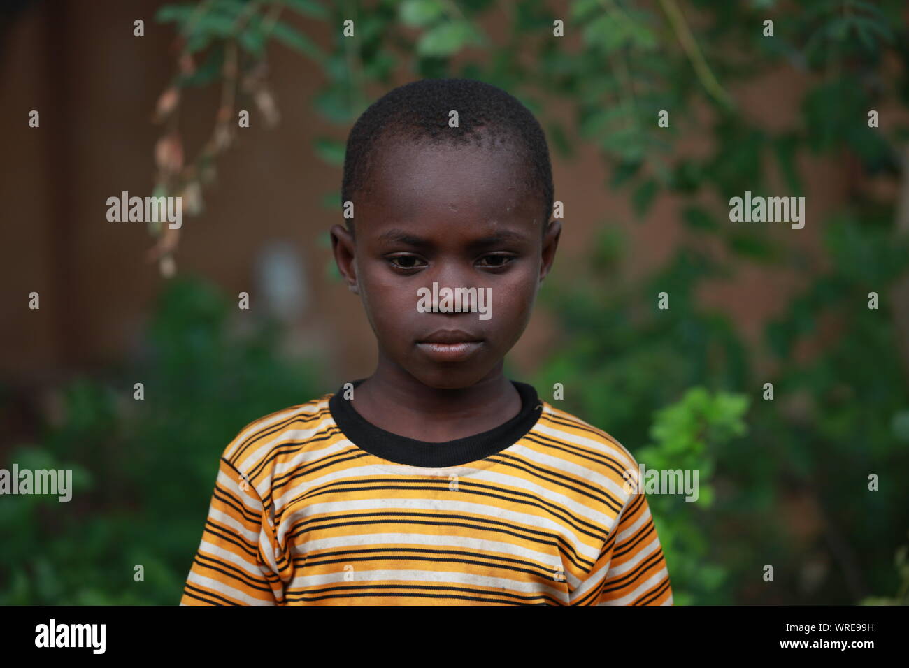 Ragazzo africano bambino ritratto Zanzibar Tanzania Foto Stock