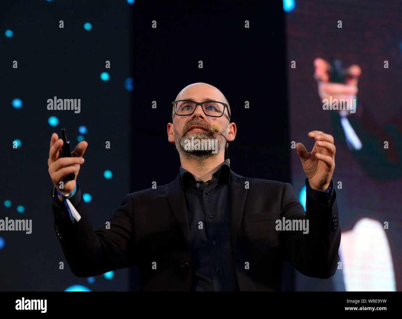 Technology Strategist Jay Latta parla durante il futuro Porto Praga 2019 tecnologia internazionale festival internazionale attuale visionari e tecnologie, a Praga, nella Repubblica ceca il 10 settembre 2019. (CTK foto/Katerina Sulova) Foto Stock