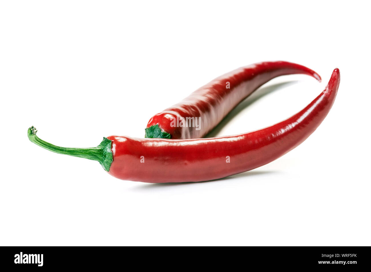 Spice rosso peperoncino isolato su uno sfondo bianco Foto Stock