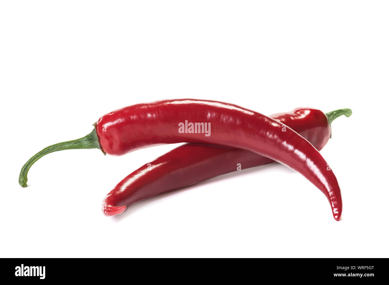 Spice rosso peperoncino isolato su uno sfondo bianco Foto Stock
