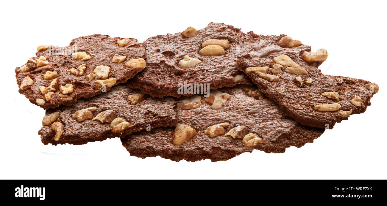 Walnut Brownie fragile Foto Stock