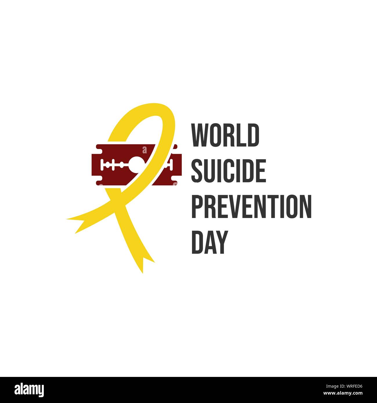 Mondo la prevenzione dei suicidi giorno appartamento design illustrazione immagine vettoriale banner Illustrazione Vettoriale