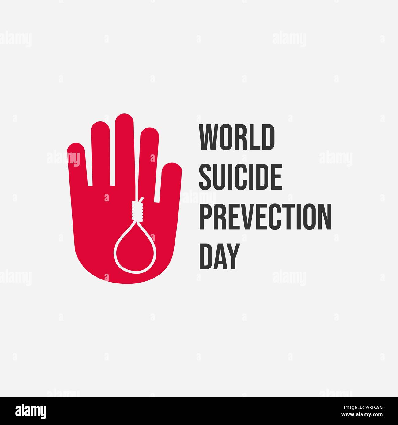 Mondo la prevenzione dei suicidi giorno appartamento design illustrazione immagine vettoriale banner Illustrazione Vettoriale