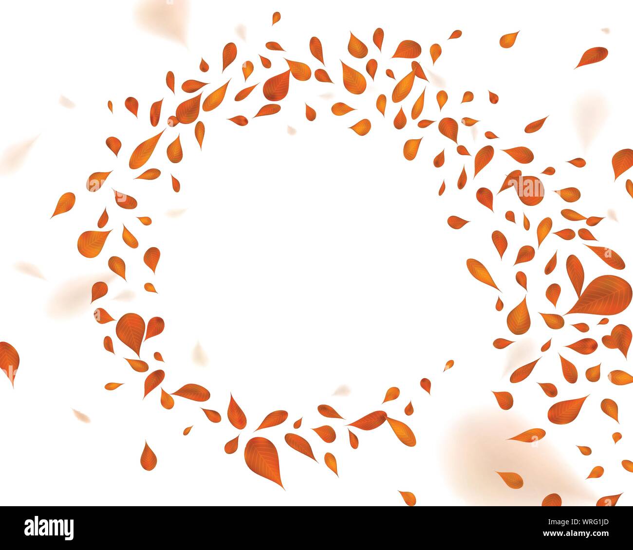 Marrone vorticoso di foglie nel vento. Illustrazione Vettoriale
