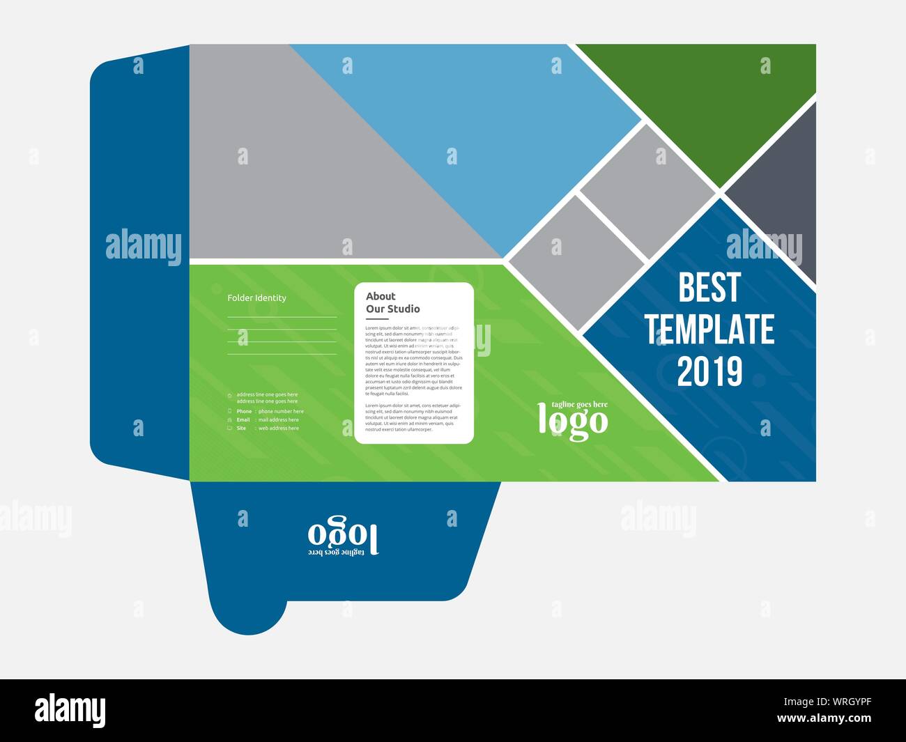 Cartella di presentazione per qualsiasi tipo di utilizzo aziendale Illustrazione Vettoriale