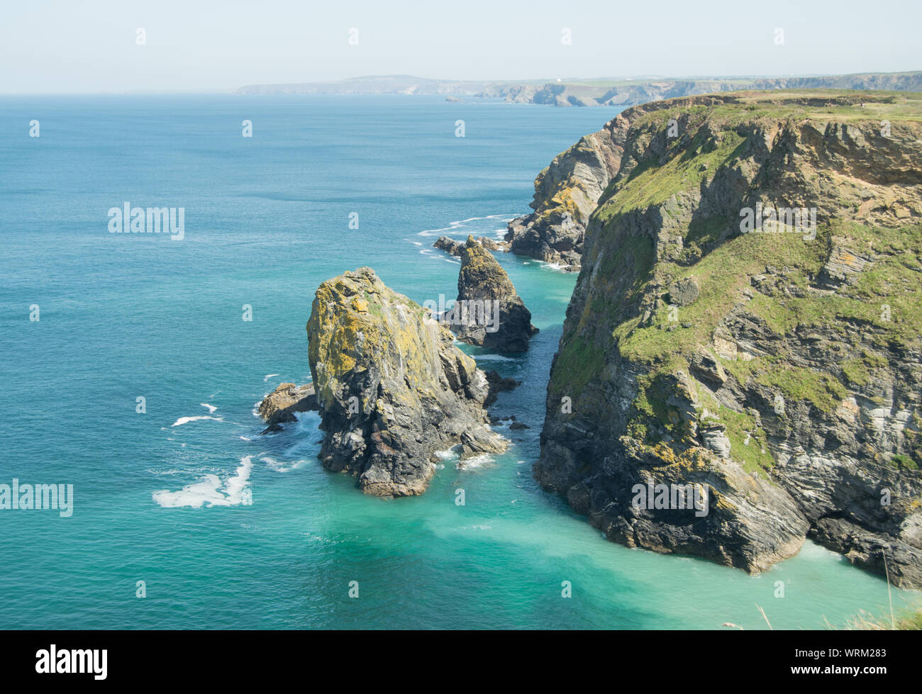 La costa vicino a Hell's bocca, Godrevy, Cornwall Regno Unito Foto Stock