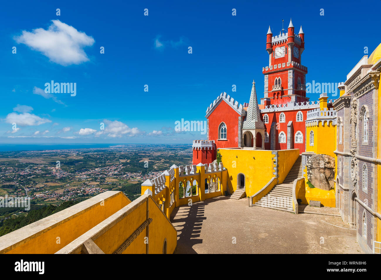 Pena il Palazzo Nazionale di Sintra, Portogallo Foto Stock
