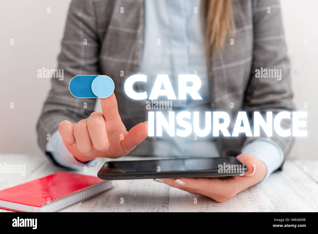 Conceptual la scrittura a mano che mostra assicurazione auto. Concetto significato infortuni copertura politica globale Autoveicolo fideiussione concetto aziendale con co Foto Stock