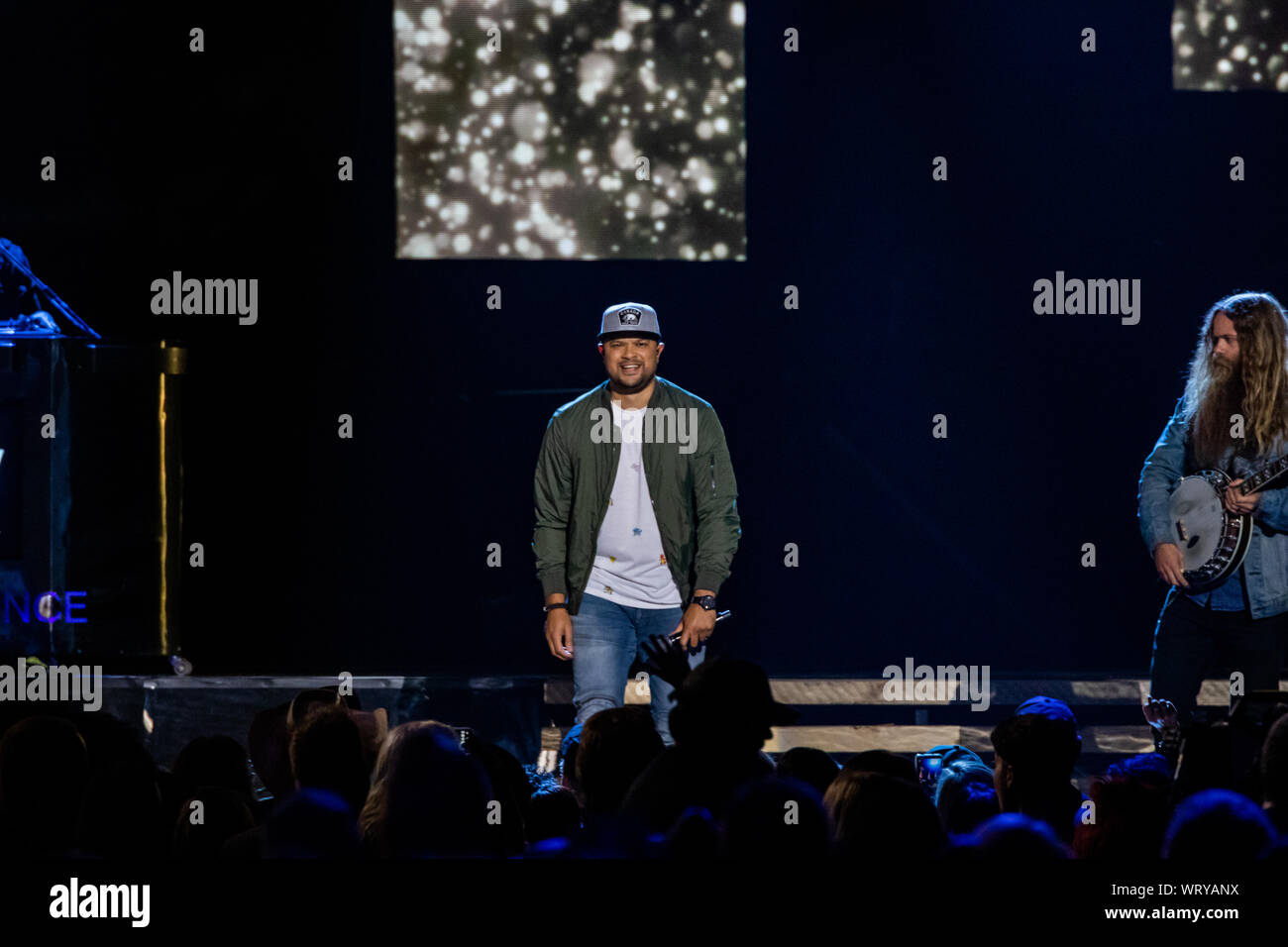 Calgary, Canada. 08 Sep, 2019. Tebey compie durante il 2019 Canadian Country Music Association Awards show. Credito: SOPA Immagini limitata/Alamy Live News Foto Stock