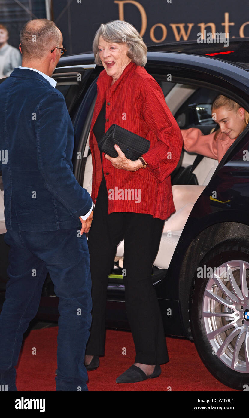 Londra, Regno Unito. 09Sep, 2019. Dame Maggie Smith assiste il Cavendish Abbey Premiere mondiale a Cineworld Leicester Square a Londra. Credito: SOPA Immagini limitata/Alamy Live News Foto Stock