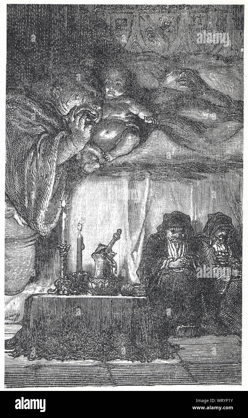 Gustave Doré. Gargantua. Éducation Foto Stock
