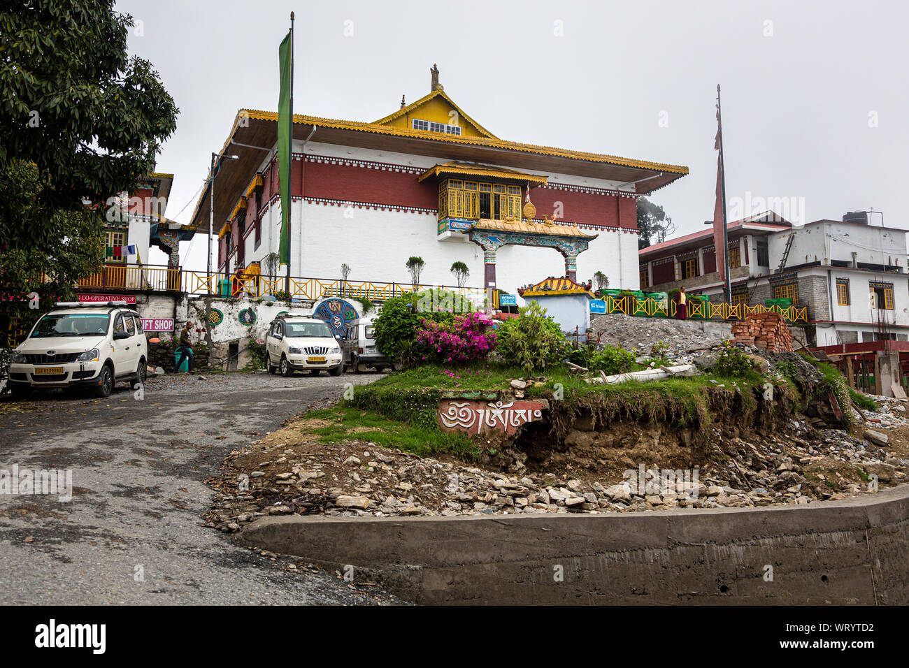 Vista del pemmayangtse monastero nella città di ortografia nello stato del Sikkim in India Foto Stock