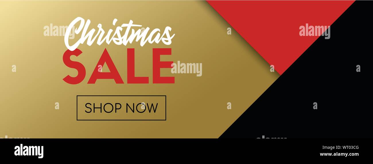 Vendita di Natale lungo il vettore modello di pagina di intestazione Illustrazione Vettoriale