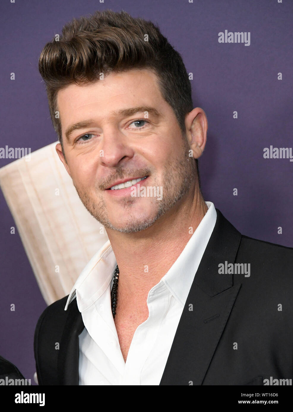 Settembre 10, 2019, Beverly Hills, in California, Stati Uniti d'America: 10 Settembre 2019 - HBeverly Hills, in California - Robin Thicke. FOX ''Il Cantante mascherato'' Stagione 2 Premiere detenute presso il Bazaar al SLS Hotel a Beverly Hills. Photo credit: Birdie Thompson/AdMedia (credito Immagine: © Birdie Thompson/AdMedia via ZUMA filo) Foto Stock
